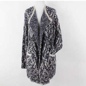 Lucky Brand Long Line Open Knit Sweater Cardigan